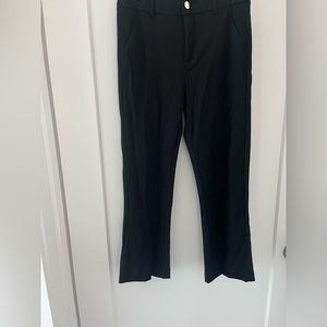 Straight leg pants with pearl detail